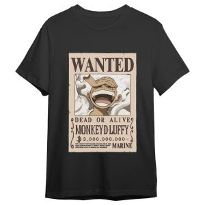 Camiseta Wanted Monkey D. Luffy Gear 5 One Piece