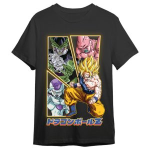 Camiseta Goku Y Villanos Dragon Ball